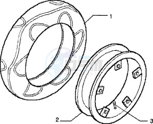 Zip 125 4T drawing Front wheel