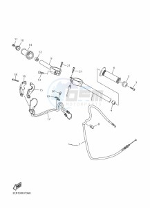 YZF-R1 (BX4D) drawing STEERING HANDLE & CABLE