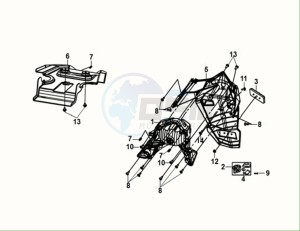 E-XPRO (EH4LW2-EU) (M0) drawing REAR FENDER - REAR INNER FENDER