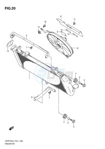 GSR750 (E21) drawing RADIATOR (GSR750UEL2 E21)