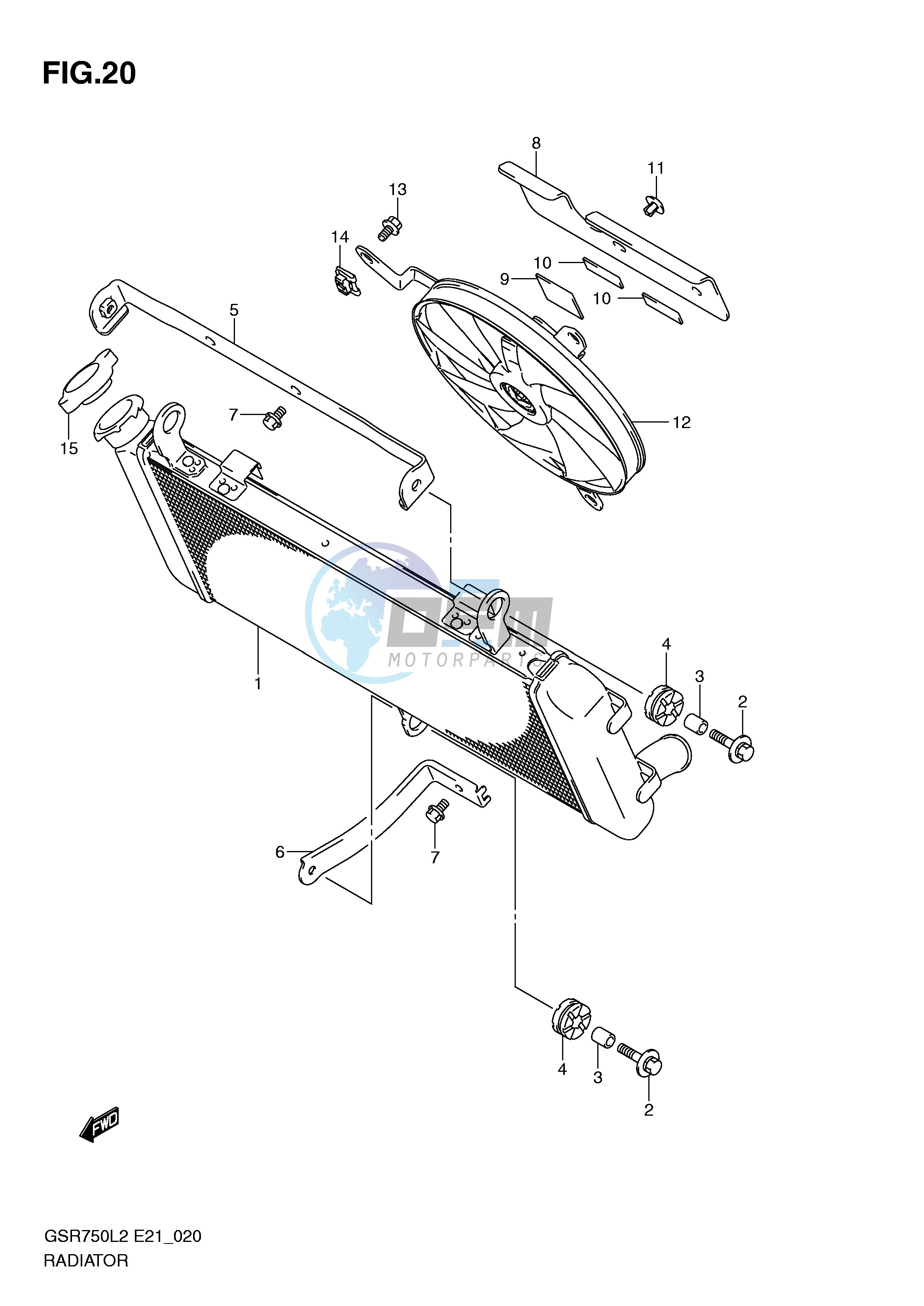 RADIATOR (GSR750UEL2 E21)