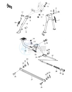 KZ 550 A (A1-A2) drawing STANDS_BRAKE PEDAL -- 80-81 A1_A2- -