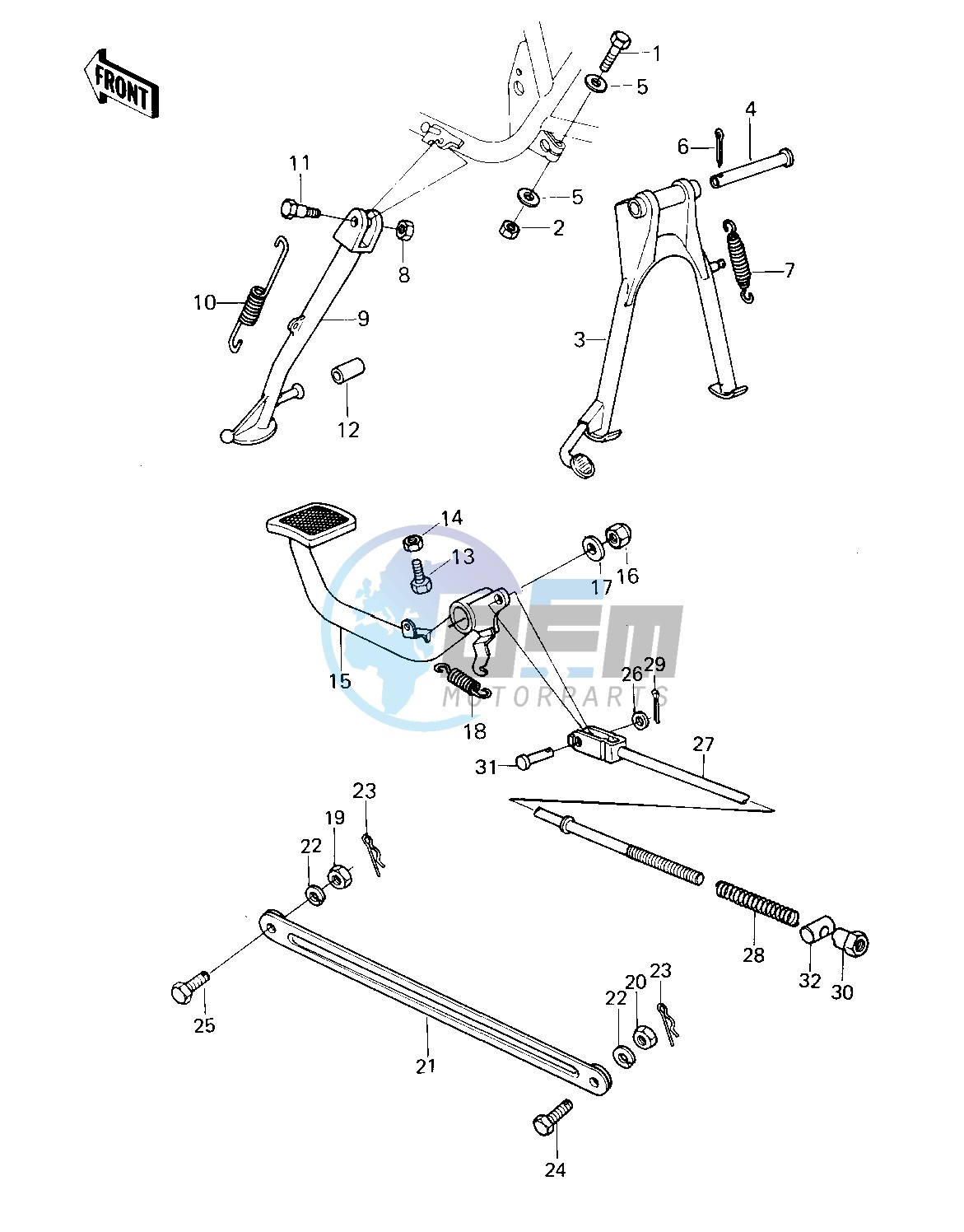 STANDS_BRAKE PEDAL -- 80-81 A1_A2- -