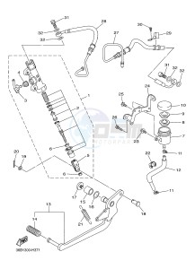 XJ6SA 600 DIVERSION (S-TYPE, ABS) (36DF 36DJ) drawing REAR MASTER CYLINDER