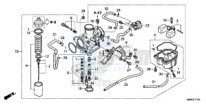 TRX250TEE FOURTRAX RECON ES Europe Direct - (ED) drawing CARBURETOR