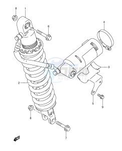 DR350 (E3) drawing REAR SHOCK ABSORBER