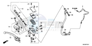 VFR1200XDE CrossTourer - VFR1200X Dual Clutch 2ED - (2ED) drawing FR. BRAKE MASTER CYLINDER