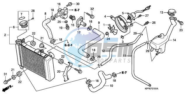 RADIATOR (CBR125RW7/RW9/RWA)