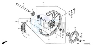 CRF150RB9 Australia - (U) drawing FRONT WHEEL