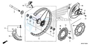 CRF450RF CRF450R Europe Direct - (ED) drawing FRONT WHEEL