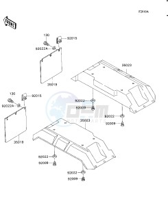 KAF 540 E [MULE 2030] (E1) [MULE 2030] drawing ACCESSORY-- REAR FENDER- -