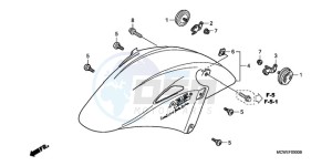 VFR800A9 France - (F / ABS CMF MME) drawing FRONT FENDER