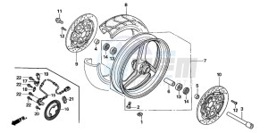 XL1000VA VARADERO drawing FRONT WHEEL