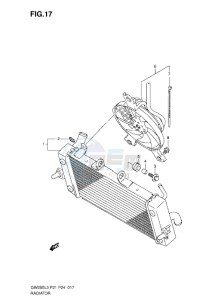 Inazuma GW250 drawing RADIATOR