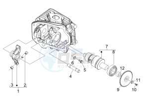 LXV 50 4T 2V 25 Kmh B-NL drawing Rocking levers support unit