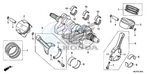 VFR1200XDD CrossTourer - VFR1200X Dual Clutch 2ED - (2ED) drawing CRANKSHAFT/PISTON