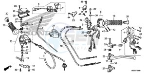 TRX250TMH Europe Direct - (ED) drawing HANDLE LEVER/SWITCH/CABLE