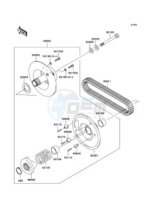 MULE 600 KAF400-B1 EU drawing Driven Converter/Drive Belt