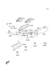 KVF300 KVF300CCF EU drawing Muffler(s)