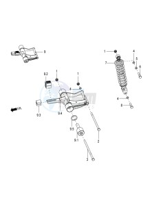 SR 150 4T-3V (EMEA-LATAM) drawing Rear shock absorber