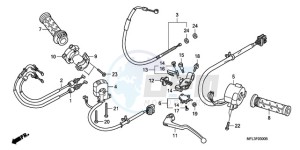 CBR1000RA9 BR / ABS MME drawing HANDLE LEVER/SWITCH/CABLE