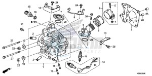 SH125DSE SH125DS UK - (E) drawing CYLINDER HEAD