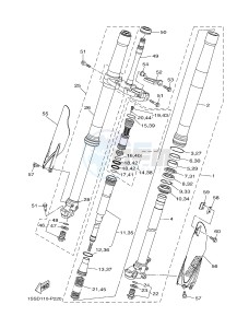 YZ125 (1SRD 1SRE 1SRF 1SRG 1SRG) drawing FRONT FORK