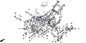 GL1500SE GOLDWING SE drawing FRAME BODY