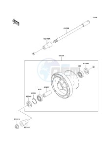 VN 800 A [VULCAN 800] (A10-A11) [VULCAN 800] drawing FRONT WHEEL