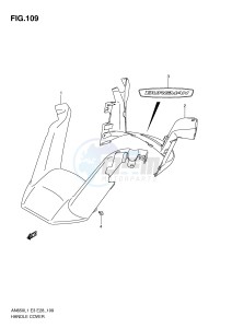 AN650 (E3-E28) Burgman drawing HANDLE COVER (AN650L1 E33)