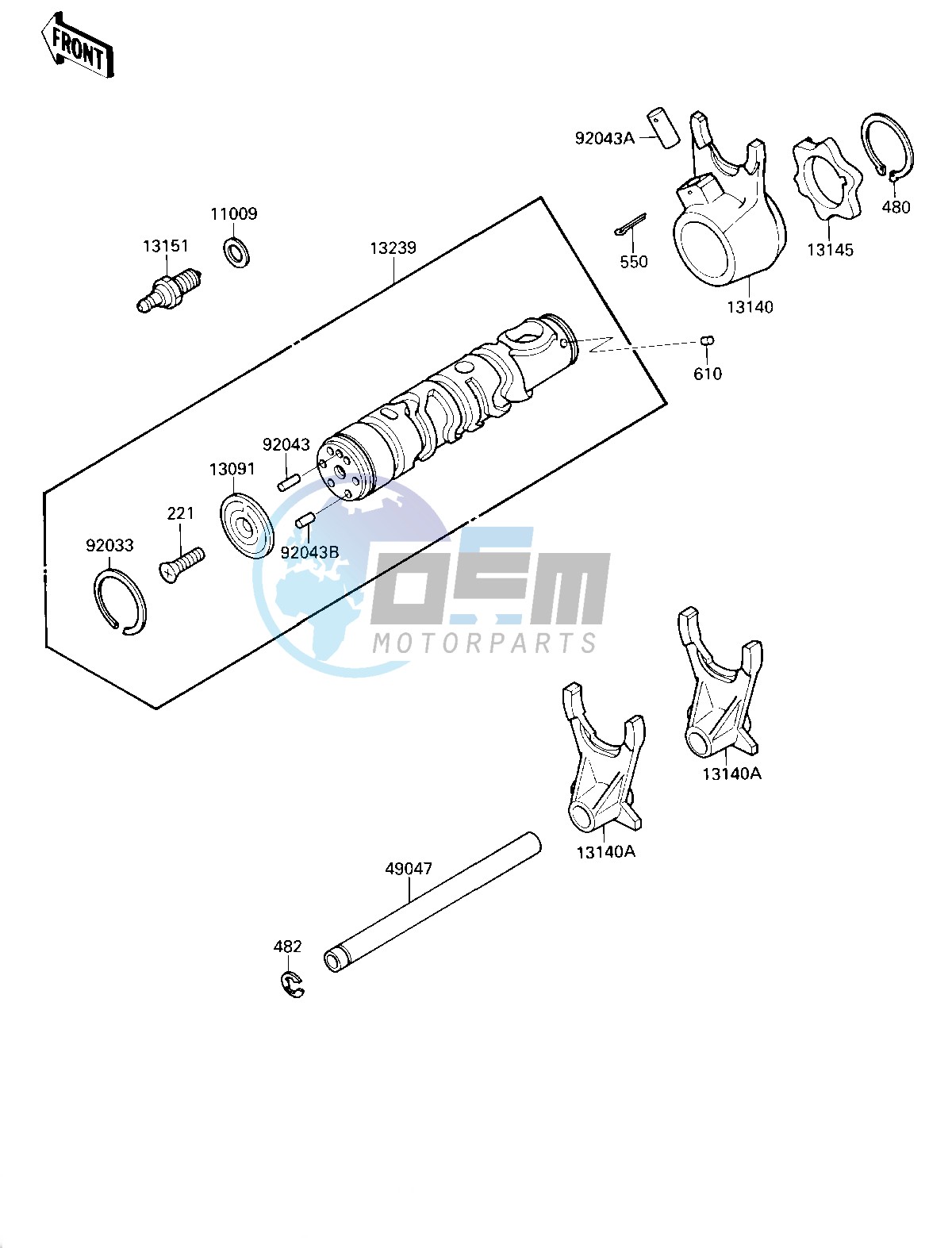 GEAR CHANGE DRUM_SHIFT FORK-- S- -