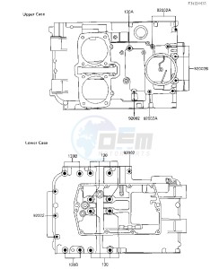 EX 500 A [EX500] (A1-A3) [EX500] drawing CRANKCASE BOLT PATTERN