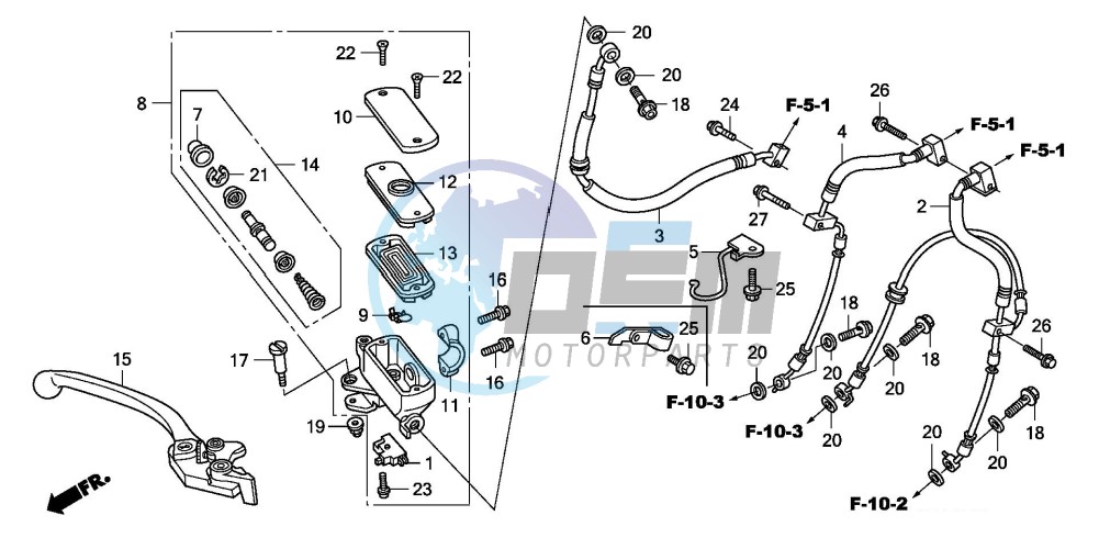 FR. BRAKE MASTER CYLINDER (CBF600SA8/NA8)