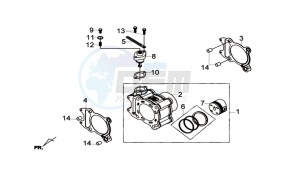 GTS 300I ABS L7 drawing CYLINDER MET PISTON