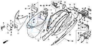 SK50M drawing BODY COVER/LUGGAGE BOX/ LUGGAGE CARRIER