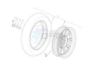 Liberty 50 2t moc drawing Rear Wheel