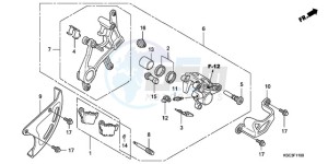 CRF250X9 Australia - (U) drawing REAR BRAKE CALIPER