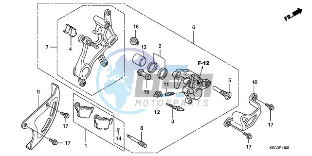 REAR BRAKE CALIPER