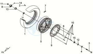 VS 125S drawing FRONT WHEEL