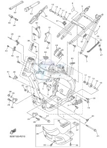 YZ250FX (B297 B298 B299 B299 B29A) drawing FRAME