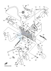 XJ6F 600 DIVERSION F (1CWV 1CWW) drawing RADIATOR & HOSE