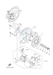 YFZ450 YFZ450B (1PD2 1PD3 1PD1) drawing FRONT BRAKE CALIPER