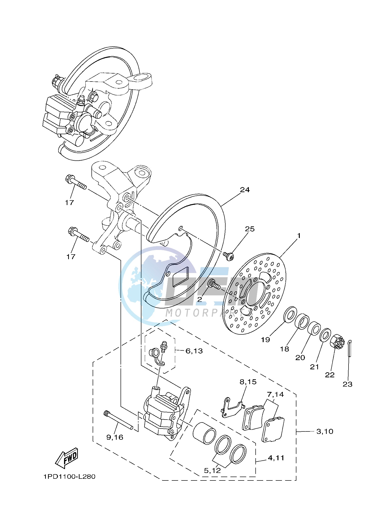 FRONT BRAKE CALIPER