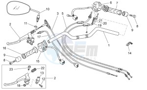 V7 Special - Stone 750 drawing Handlebar - Controls