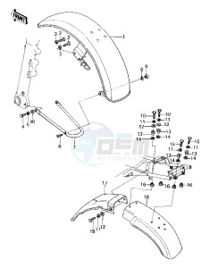 KZ 440 B (B1) drawing FENDERS -- 80 B1- -