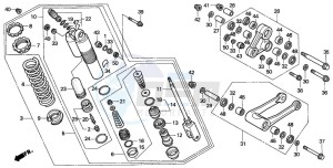 CR500R drawing REAR CUSHION (CR500RS/RT/RV)