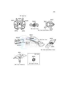 NINJA H2 / NINJA H2 CARBON ZX1000XHF XX (EU ME A(FRICA) drawing Decals