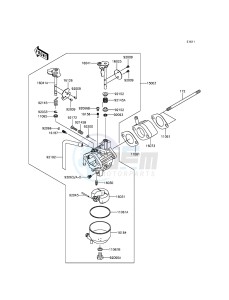 MULE 600 KAF400BGF EU drawing Carburetor