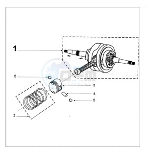 FIGHT 3 N 4T drawing CRANKSHAFT AND ZUIGER