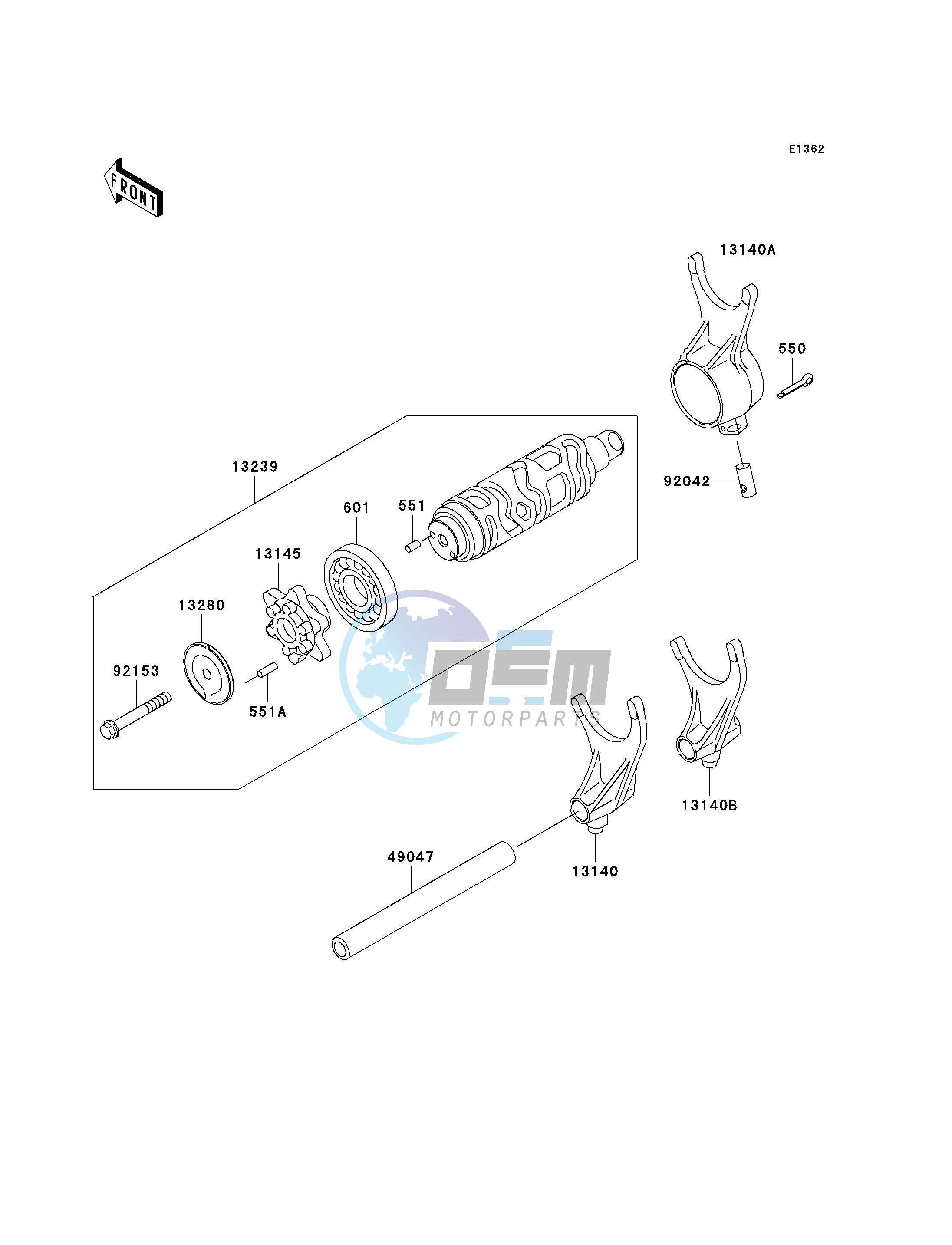 GEAR CHANGE DRUM_SHIFT FORK-- S- -